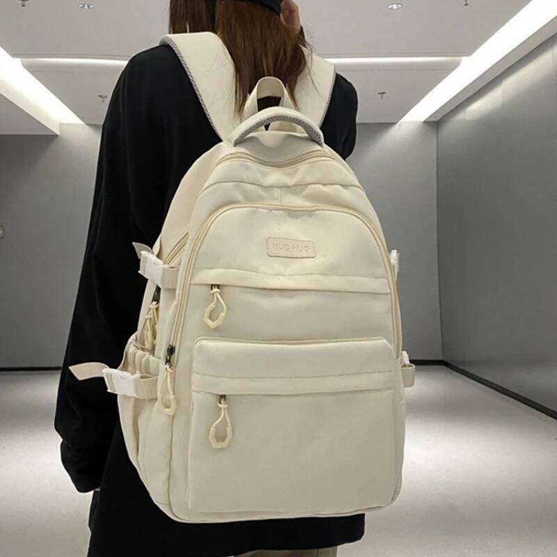 Large Capacity Solid Color High Students, Simple Black Travel Backpack for Middle School Students 2026 New