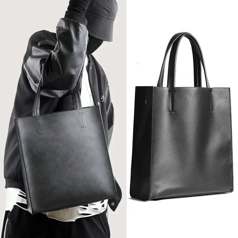 Men's Vertical Large Capaci Handbag Faionable mat Commuter Busin Laptop Bag with Sub-bag Soft PU Material maletin cuero hombre