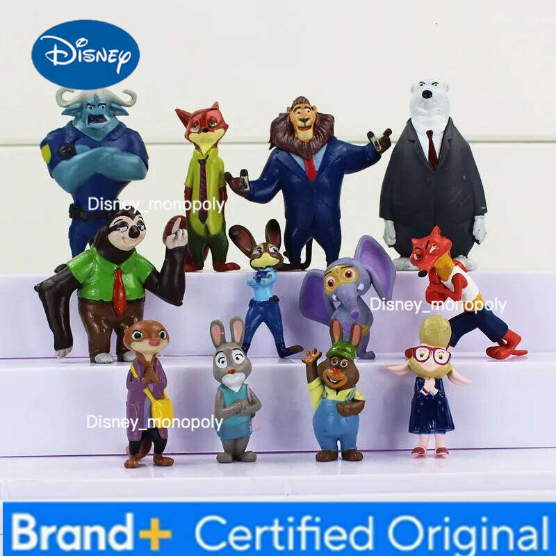 Disney 12pcs/set Zootopia Animals Rabbit Judy Hopps Fox Nick Wilde Movie Kids Gift Collection Action Figure Toys H260105 H260105