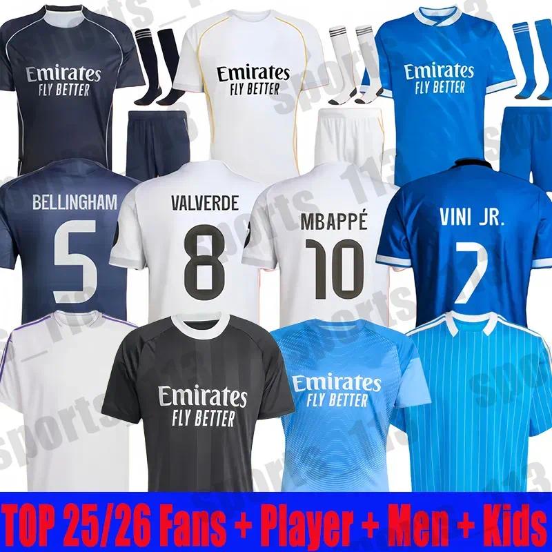 25 26 Reals Madrid kits 10 MBAPPE BELLINGHAM TRENT VINI JR soccer jerseys RODRYGO MODRIC Vaerde Arda Guler Endrick home away third football shirt kids kit