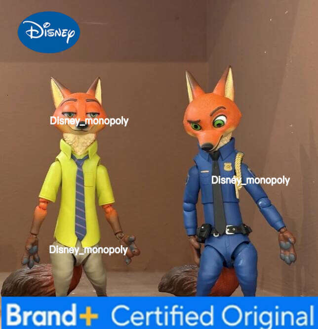 Disney Licensed Judy & Nick Articulated Doll - Flexible Joint Anime Peripheral Kids Desktop Collection Decoration Model H260105 H260105