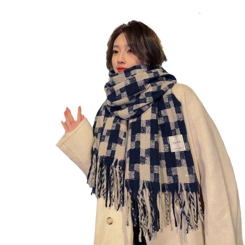 2024 New Melad Warm Thickened Large Windmill Fashion Korean Sweet Woven Imitation Cashmere Scarf