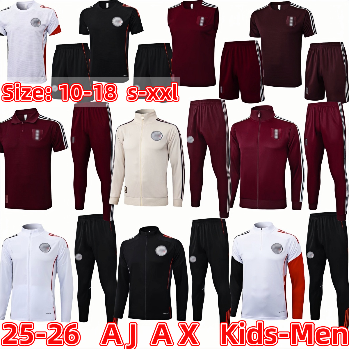 AFC 2025 2026 LAJAX Amsterdam tracksuit Soccer Jersey Kids kit 25 26 aajax training suit Kits maillot Ajaox football shirts 2025 2026 ajaax men jacket s-xxl