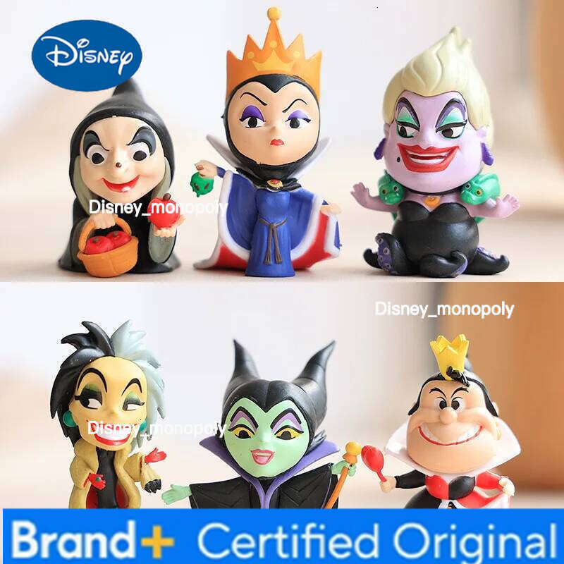Disney 9pcs 6pcs Movie Maleficent Petit Villains Descendants 2 Cruella De Vil Queen Action Figure Model Gift Toys For Childre H260105 H260105