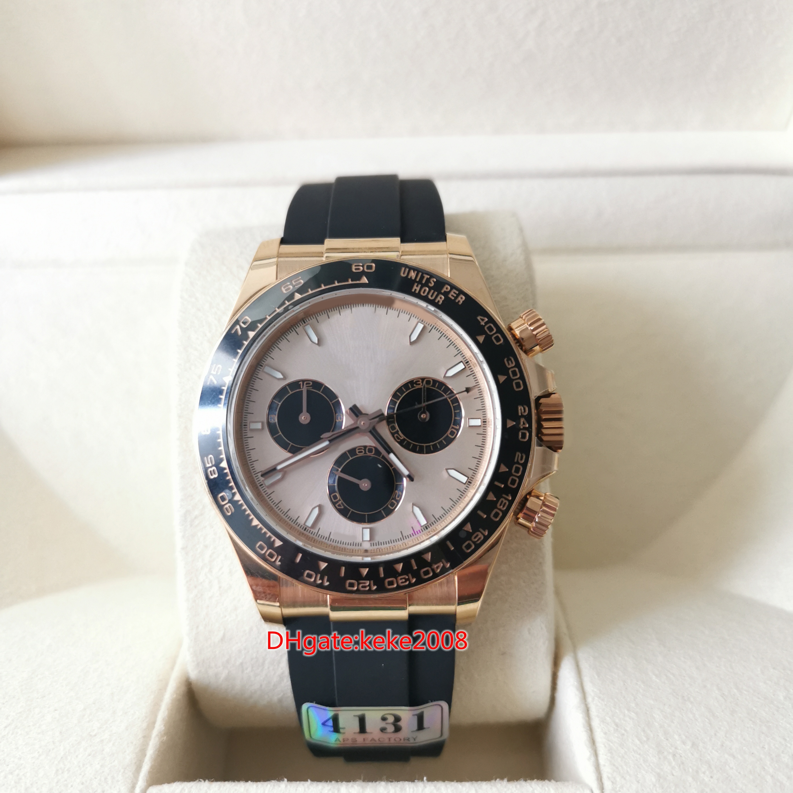 UFO Super quality 126515 40mm men watches Oysterflex Strap Gain weight UF4131 Movement Chronograph Waterproof Automatic mechanical Rose Gold mens wristwatches