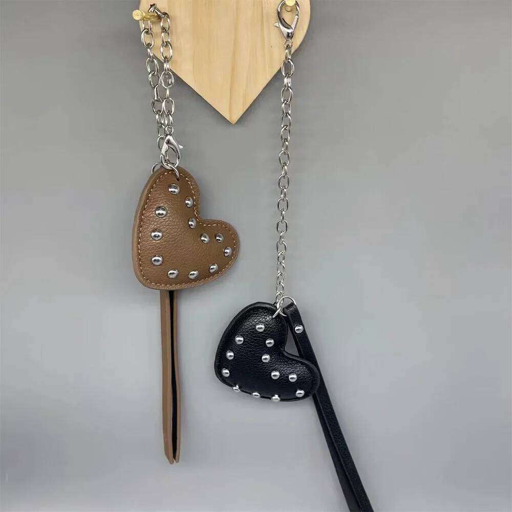 Heart Shaped Keychain Y2K Charm, Personalized DIY Pendant Accessory Female Bag Decoration