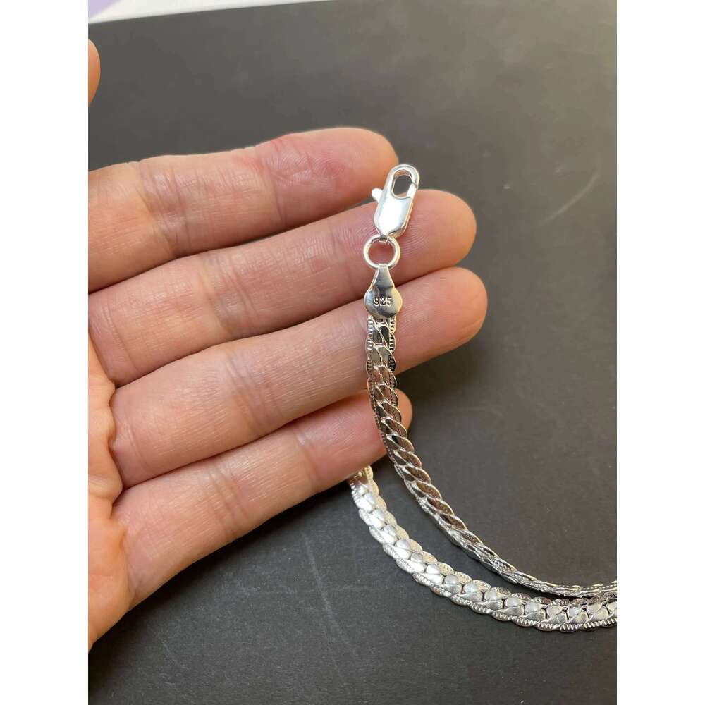 20-60cm 925 sterling Silver luxury brand design noble Necklace Chain For Woman Men Fashion Wedding Engagement Jewelry