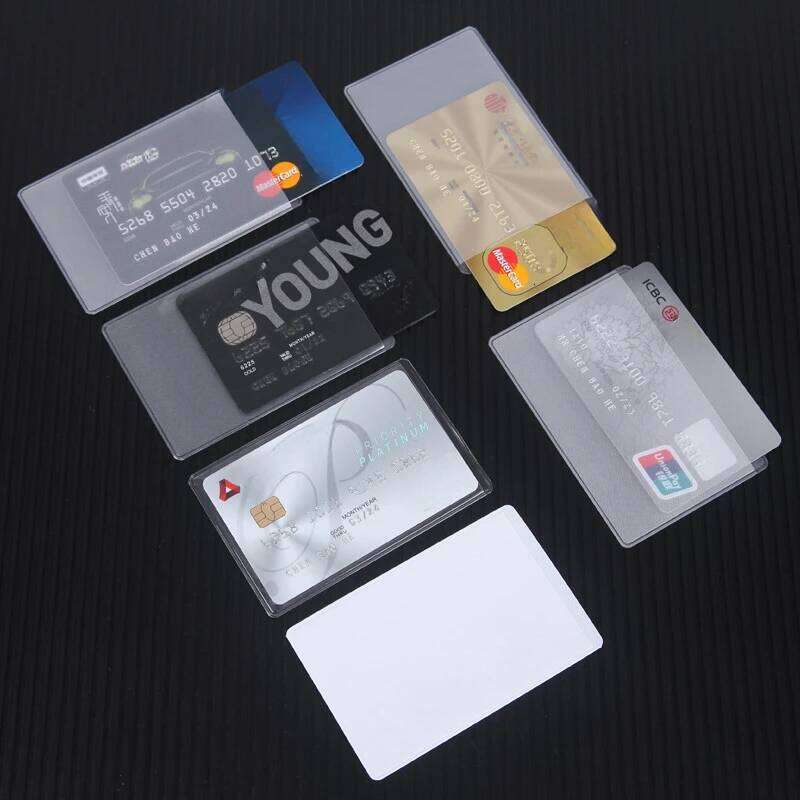 10/20PCS Transparnt Cover Protective Holder PVC Waterproof Credit ID Business Card Protection Document Id Badge Case