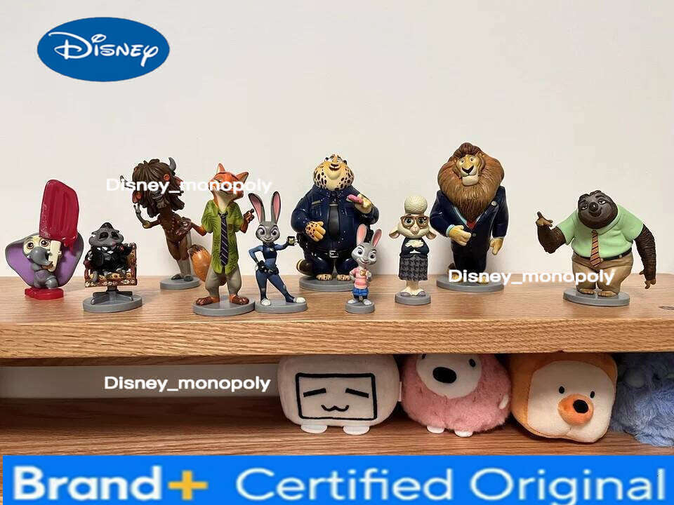 Disney Zootopia Nick Wilde And Judy Hopps Figure Toy Set Collectible Model Ornament Gift Box for Kids Birthday Present H260105 H260105