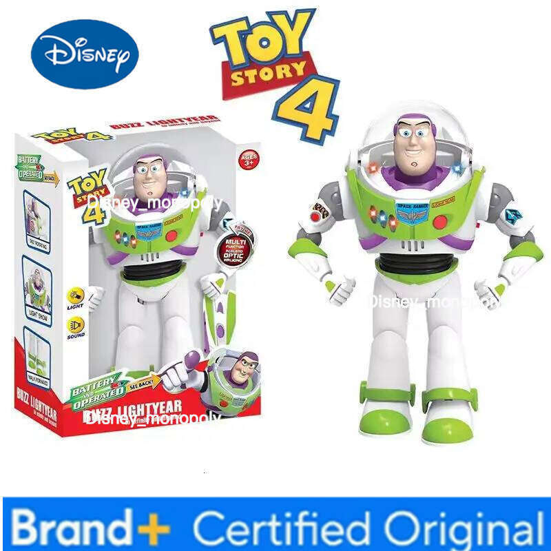 Disney New In Stock Story Buzz Lightyear Electric Walking Robot Doll Action Figure Pixar Model Toy Suitable For Kids Birthday Gift H260105