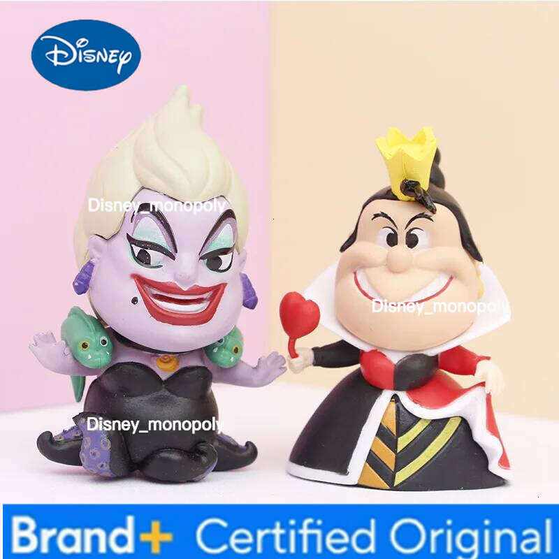 Disney 6pcs/Set Anime Villain Queen Cruella Maleficent Evil Witch Action Figure Collection Model Doll Toys Kids Birthday Gift H260105 H260105