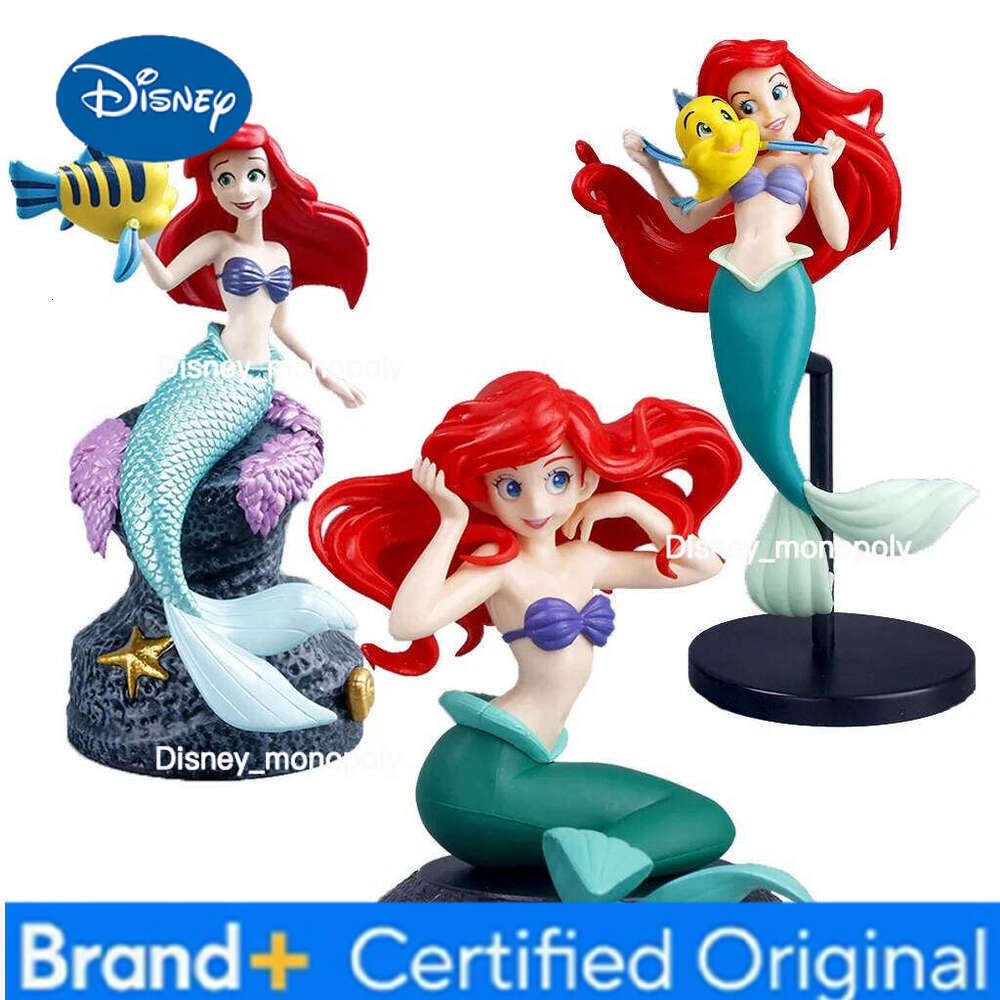 Disney Anime Little Mermaid Action Figure Toys Ariel The Princess Charm Collection Room Desktop Decoration Surprise Gift H260105