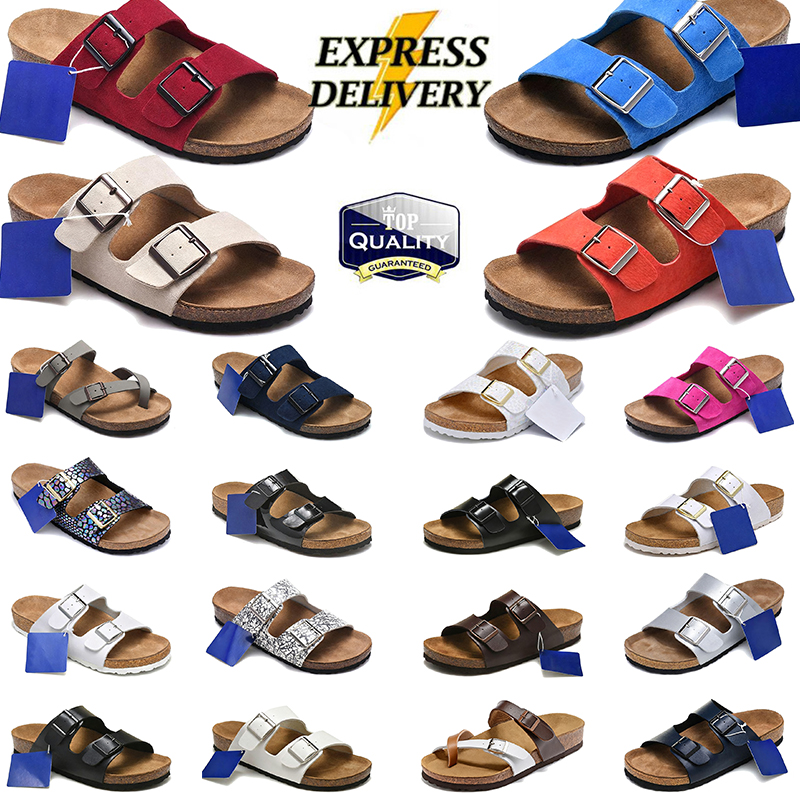 2026 New Women Men Designer Clogs Sandals Clog Slippers high quality red blue Cork Flat Fashion Summer Genuine Leather Slide Favourite Beach Casual Shoes
