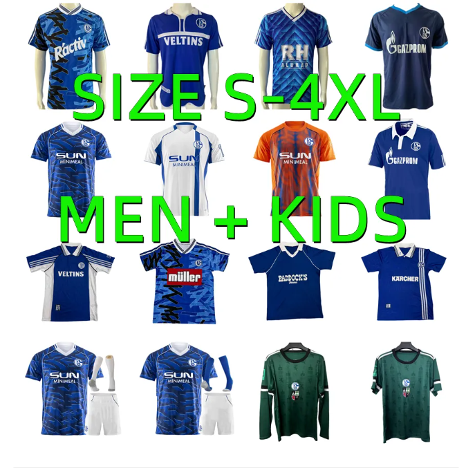 2025 2026 Schalke 04 Raul Soccer Jerseys SYLLA 25 26 ANTWI-ADJEI LASME KARAMAN YOUNES SCHALLENBERG 1992 1988 1989 2001 2002 2010 2011 Retro Football Shirt Men kids kit