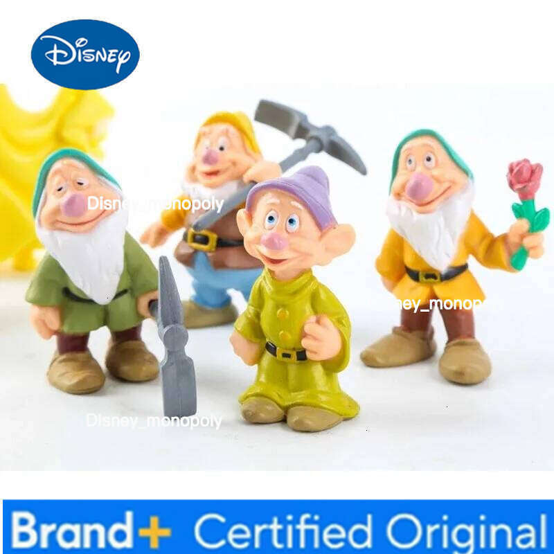 Disney 8Pcs/Set Princess Q Vesion Snow White and The Seven Dwarfs Figure Toy Model Dolls Gift for Children Hot Fashion Decor H260105 H260105