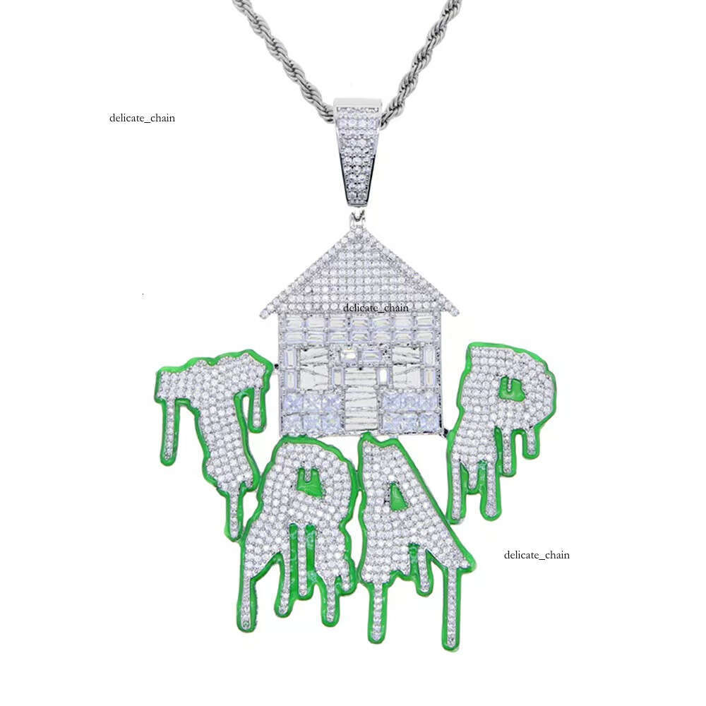 Large Round 3D Micro VVS1 Custom Pendant 925, with D Color VVS Melee Size Silicon Stone Moissanite