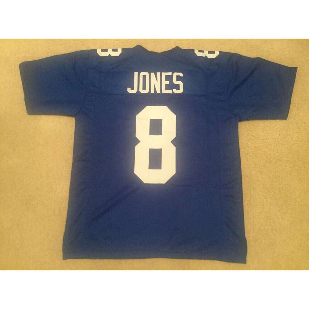 CUSTOM Sewn Stitched Daniel Jones Blue Football Jersey Add any name number size XS-5XL 6XL