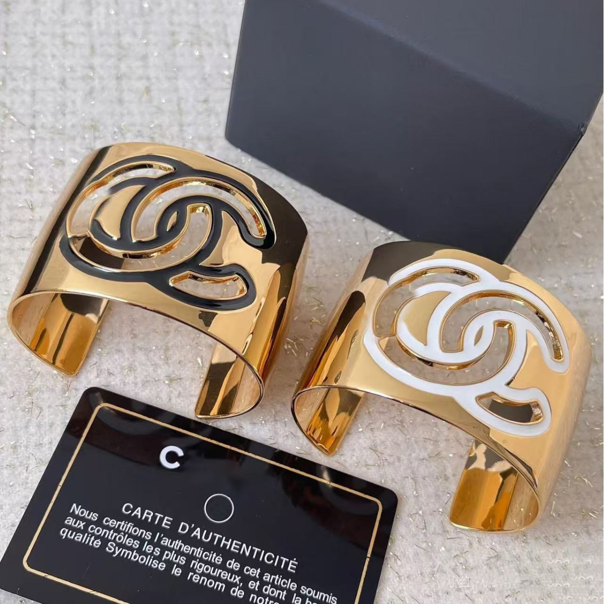 Wide Bracelet hollow Out Enamel Letter C Gold Designer Bracelet Women Bangle All match wristband Open elegant Jewelry for ladies