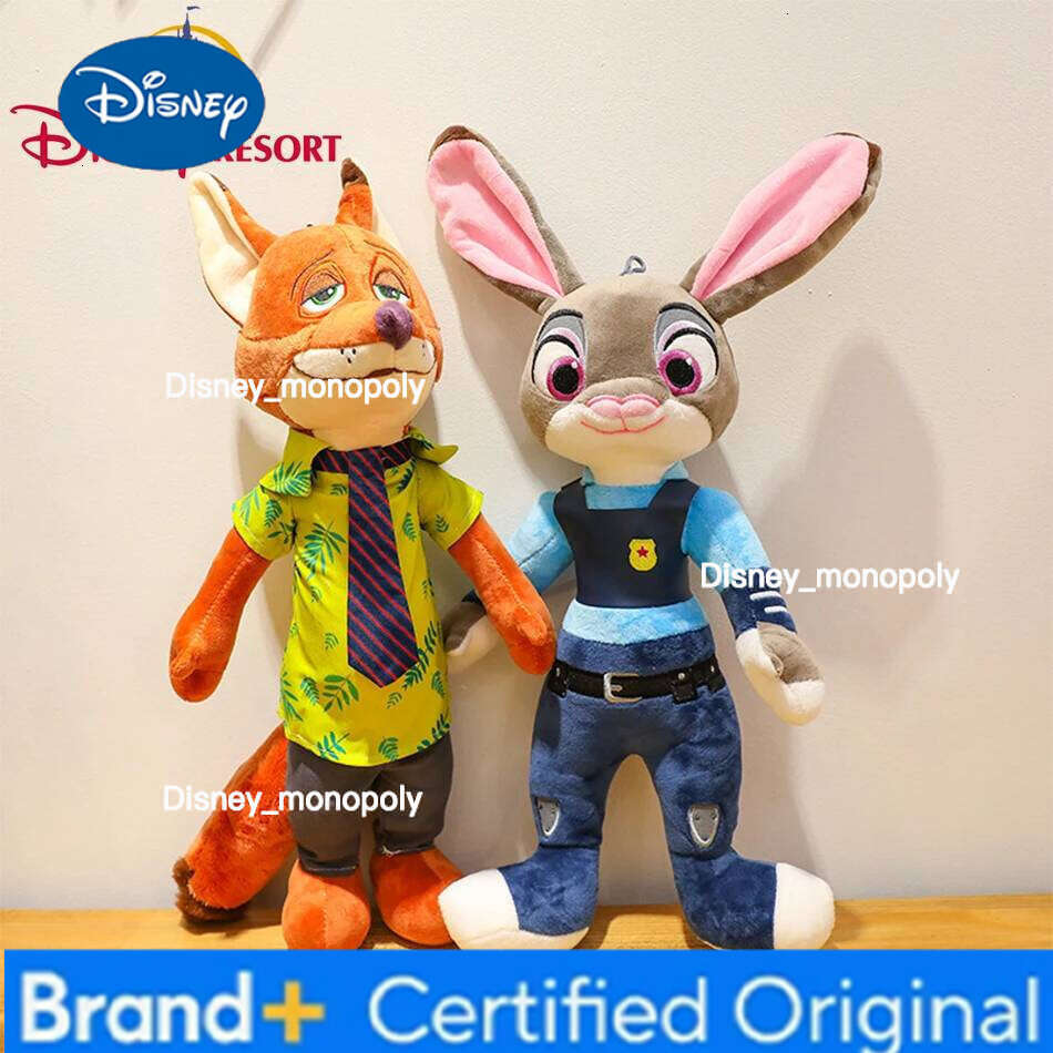 Disney 40-50Cm Zootopia Character Nick Wilde Judy Hopps Cartoon Cute Toy Doll Model Birthday Christmas Gift for Friends H260105 H260105