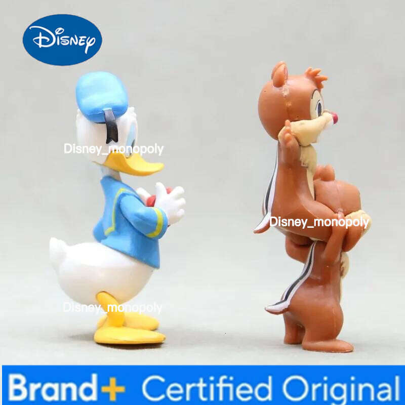 Disney 7cm Kawaii Donald Duck Chip Dale Action Figure Mini Model Hobby Toy Birthday Gift Cake Party Decoration Kids Charm Doll H260105