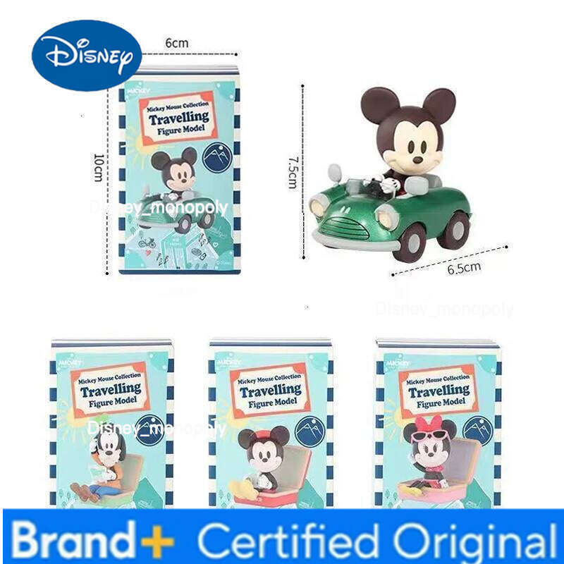 Disney Authentic Mickey Series Ornaments Minnie Donald Duck Models Travel Character Figurines Hildren's Toys Christmas Gifts H260105