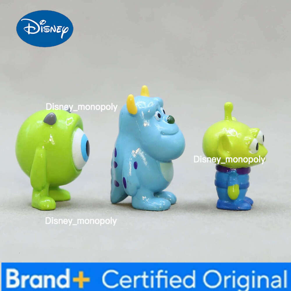 Disney 1Set Mike Wazowski Toy Story MrQ Sulley Action Figures Dolls Desktop Decor Three-eyed Boy Hot Toys Car Ornaments Cake Decoration H260105