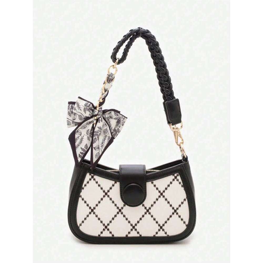 Women's Handbag Shoulder DIY Chain,Handmade Woven Silk Bowknot Extension Chain, Fashion Bag Accessories