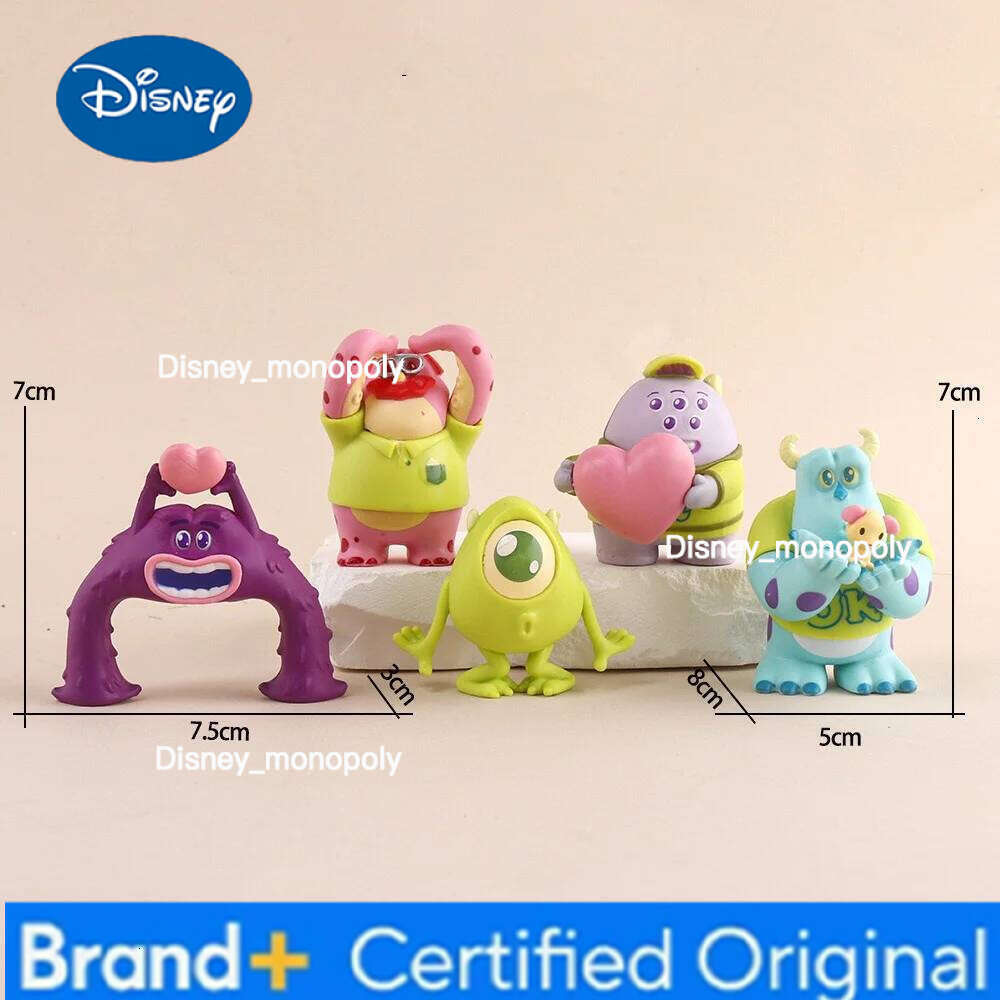 Disney 5pcs/set Monsters University Sullivan Michael Cute Anime Action Figure Toys 7CM H260105
