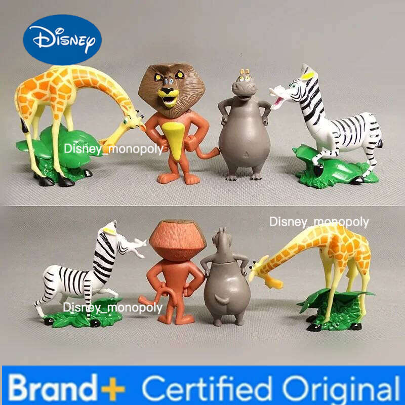 Disney Movie Madagascar Animal Lion Zebra Giraffe Collection Figures Boys Toys Gifts Model Dolls H260105