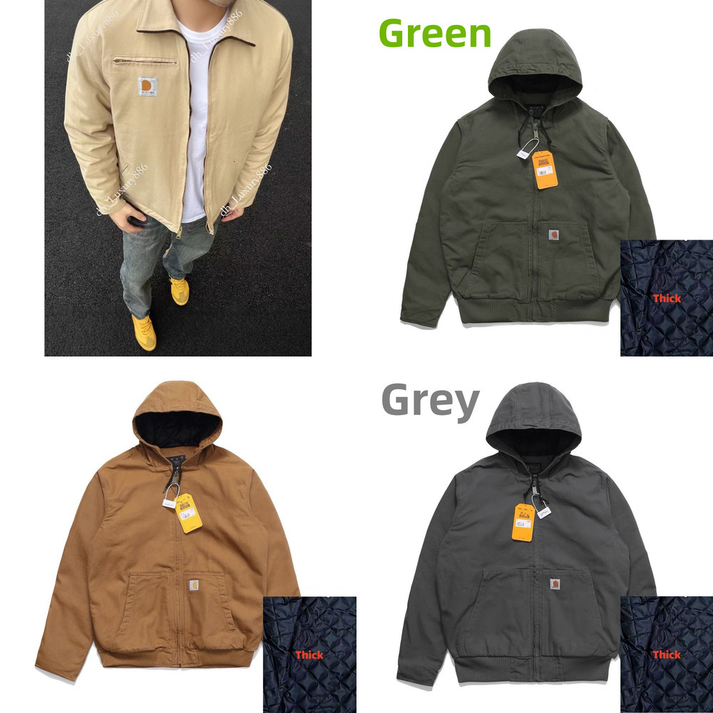 Mirror quality carharttee jacket mens designer jacket coat winter jackets coat vintage classic top quality thin and thick cotton coat mesh lining work jackets 30