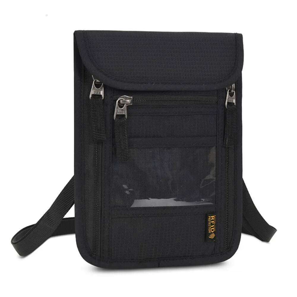 RFID Protection Passport Travel Neck Pouch Anti-theft Wallet Hidden Money Document Card Holder Waterproof Large Organizer