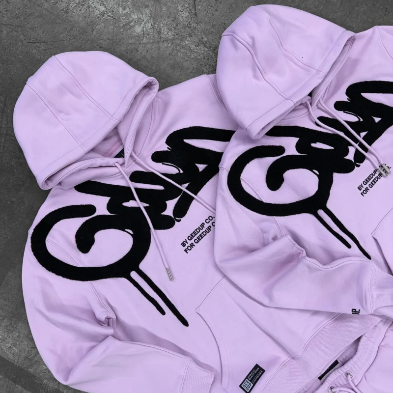 High quality Designer Geedup Hoodie Street Fashion Versatile Letter Embroidery Sports Hoodie Y2k Haruku Designer Hoodie Jacket Tracksuit Men Veste Coat Rock Trend