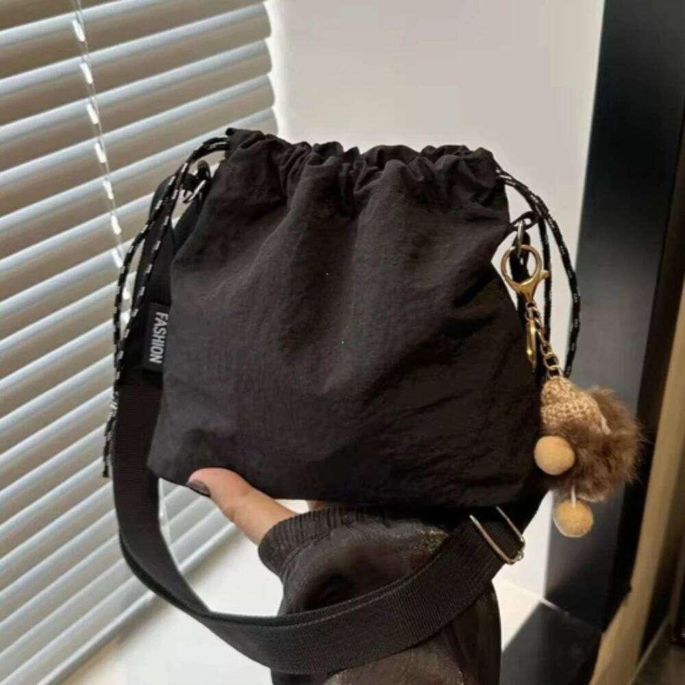 Trendy Nylon Buet Women's Single oulder Crossbody Small Bag for Class Autumn Winter Casual Korean Sle Pure Color 2026