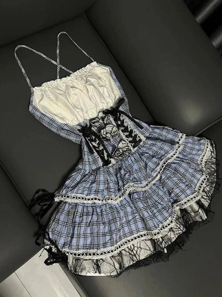 Bestseller Gothic Y2k Lolita Bow Kawaii Women Lace Ruffles Off Shoulder One Piece Dress Elegant Evening Party Vintage 2025 Japanese Fashion ddmytues