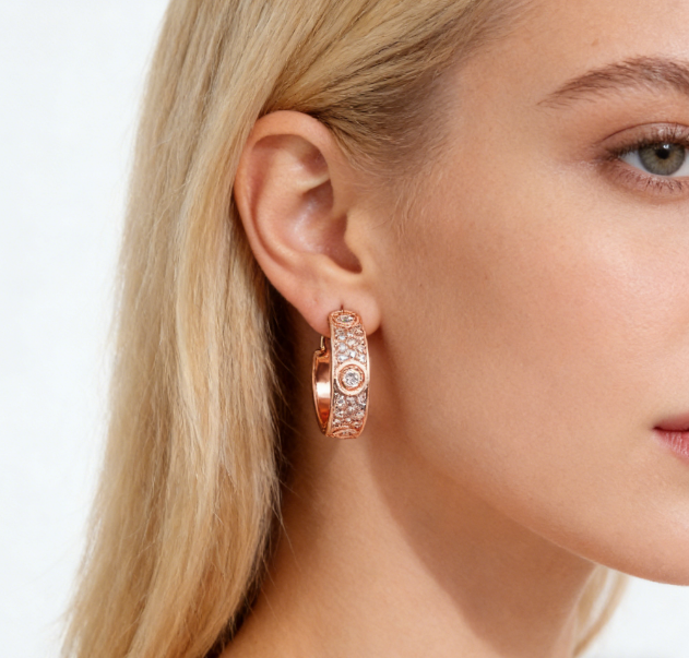 designer earrings luxury earrings designer earrings for woman luxury Designer Letter studs geometric famous women's round diamond earrings Fashion Jewelry