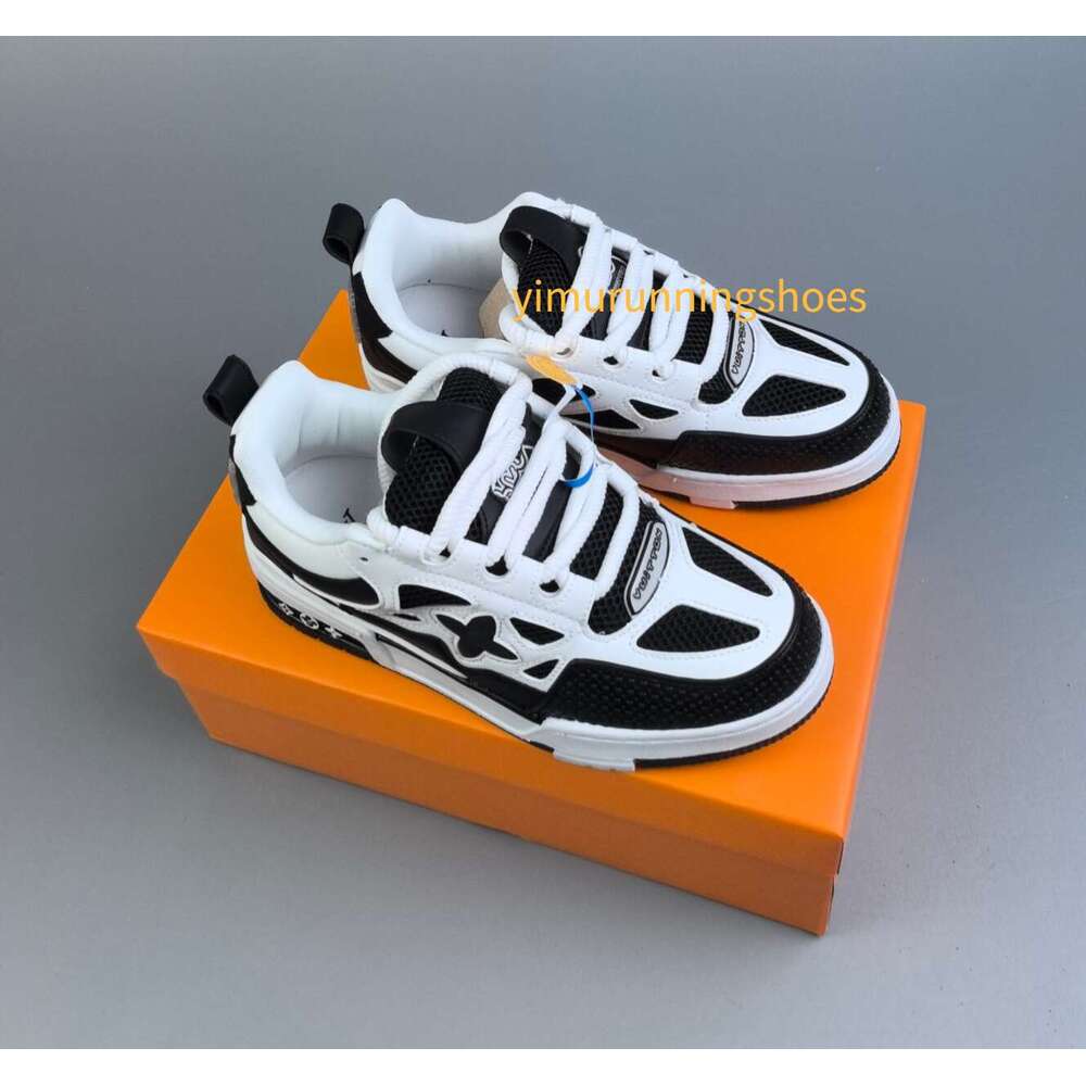 Designer Trainer Casual Shoes Denim Calfskin Leather Luxury Sneaker SKATE 1854 Abloh White Green Red Blue Letter Overlays Low mens womens flat Sneakers j6