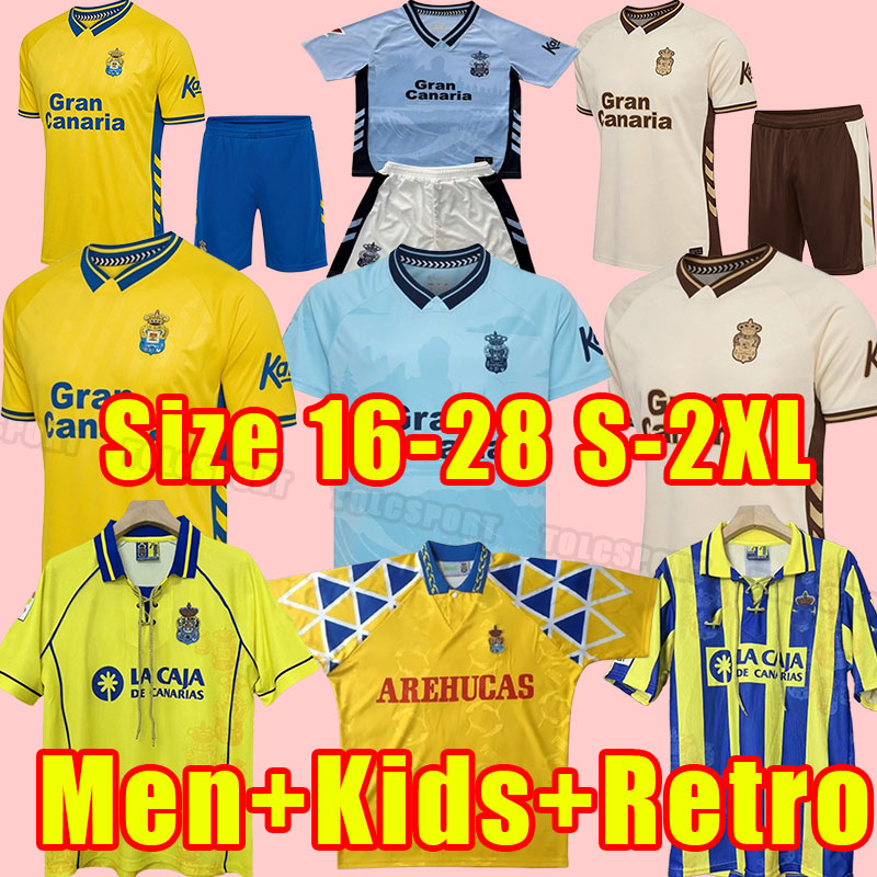 Las Palmas 25 26 UD Soccer Jerseys JONATHAN VIERA ROBER A. Lemos Araujo RODRYGO ONTIVEROS CASTRO MALAGUISTA football shirt top men kids Retro 1995 96 1997 98