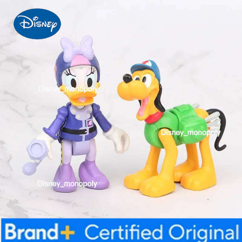 Disney 7Pcs/Set Mickey Mouse Kawaii Action Figures Minnie Donald Daisy Duck Goofy Pluto Model Toys Doll Hobby Kids Great Gift H260105
