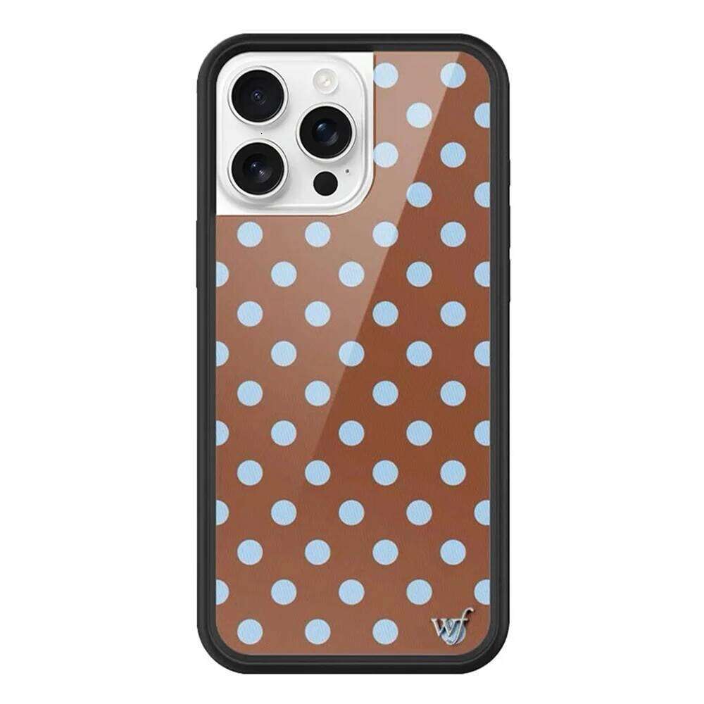 New Wildflower INS Strawberry Polka Dot Phone Case for 12 14 13 16 Pro Max Plus 15 pro 17 3D WF Deer Cute Protective cover 26H0105 - view 7