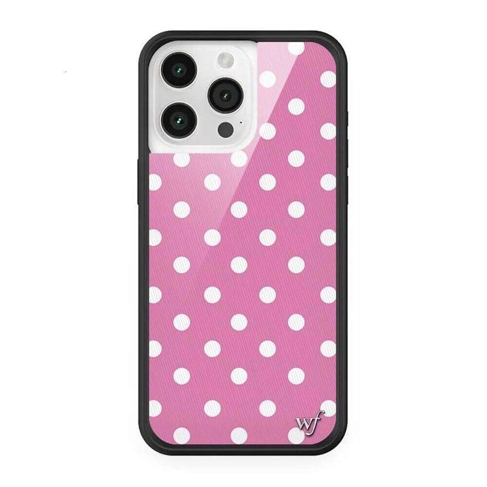 New Wildflower INS Strawberry Polka Dot Phone Case for 12 14 13 16 Pro Max Plus 15 pro 17 3D WF Deer Cute Protective cover 26H0105 - view 5