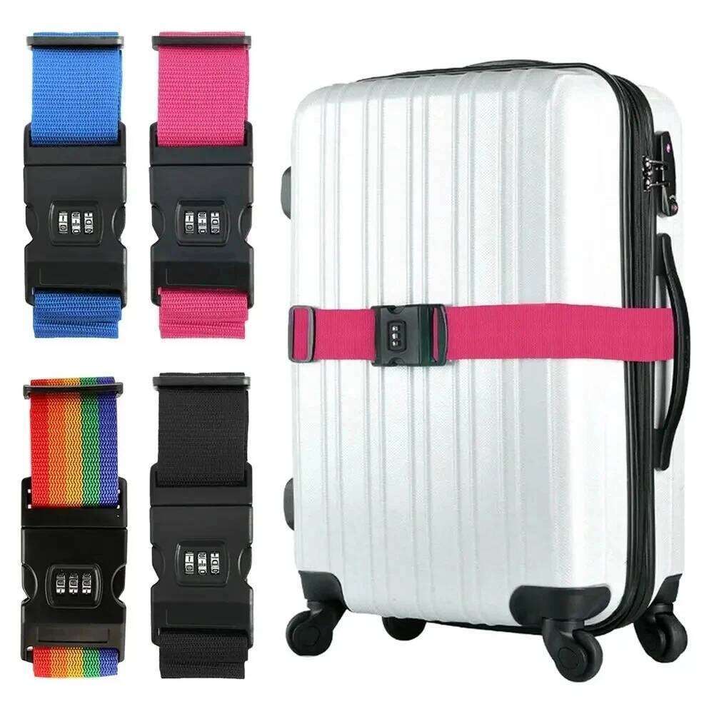 One word adjustable suitcase combination lock Travel trolley case bundled luggage strap