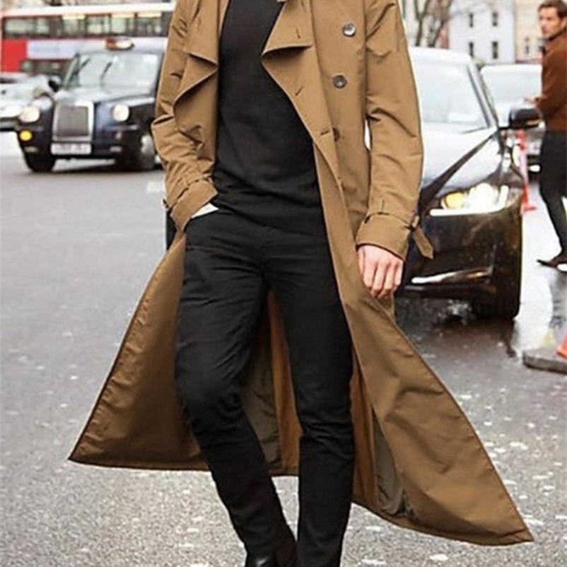 Streetwear Fashion Trench Mens Thin Coat er Overlong British Coats Mans Clothing With Epaulets Mens Jackets For Spring 260104