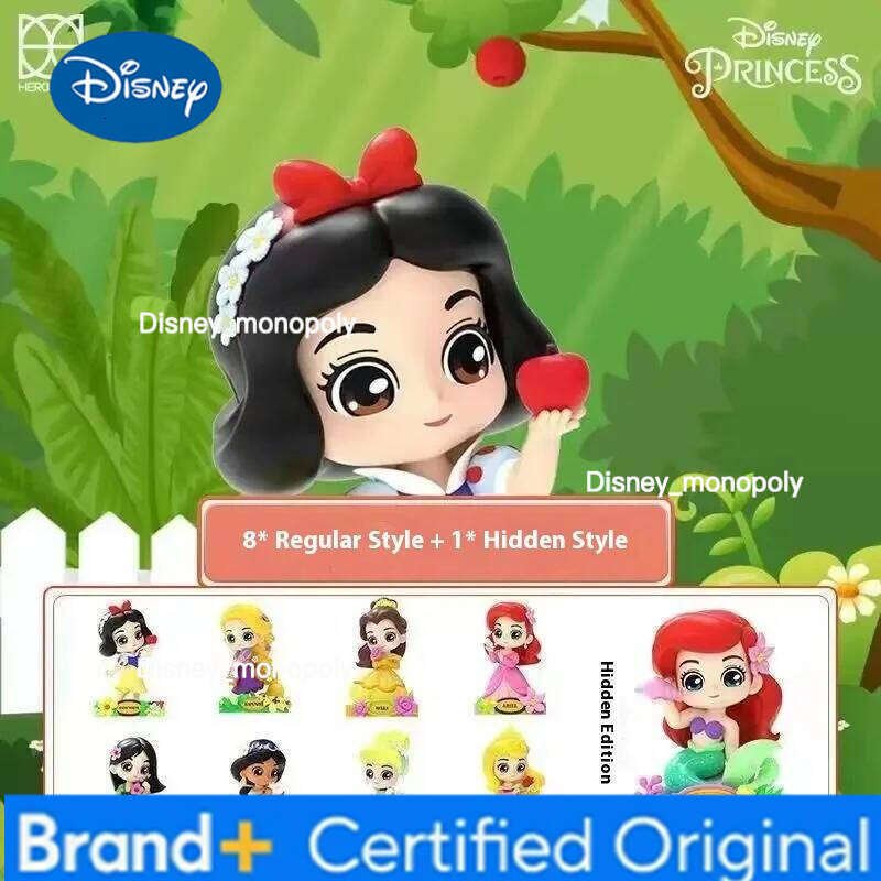 Disney Princess Garden Dream Series Blind Box Rapunzel Cinderella Belle Action Figure Desktop Ornament Toy Ariel Model Doll Toys H260105