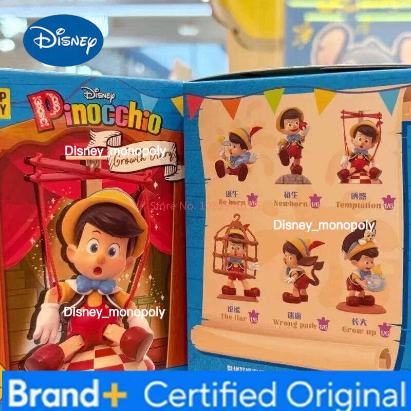 Disney Genuine Pinocchio Growth Diary Series Blind Box Guess Bag Toys Doll Cute Anime Figure Cartoon Ornaments Birthday Gift Toy H260105