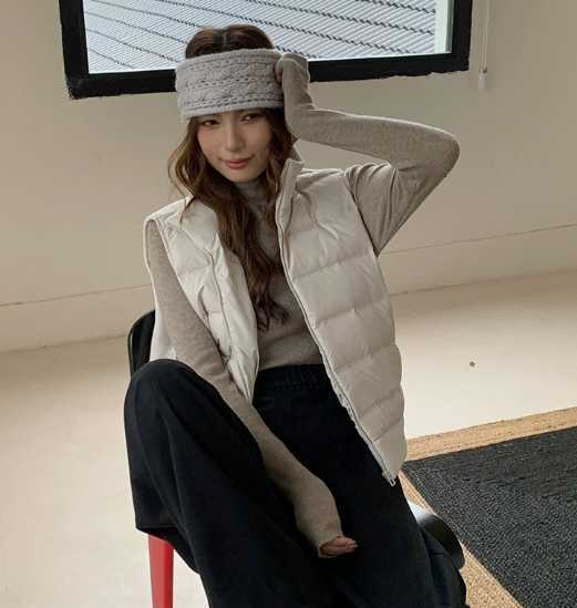 New style down jacket for women - elegant fall and winter cardigan, warm and suitable for all occasions, versatile top to wear on H260105