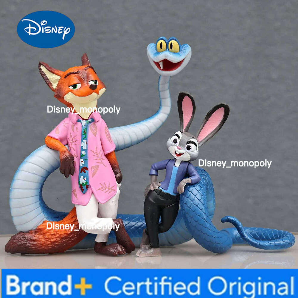 Disney Zootopia Figurine Desktop Decoration Indoor Living Room Bedroom Toy Gift For Birthday Cute Rabbit Judy Fox Nick Cover Design H260105