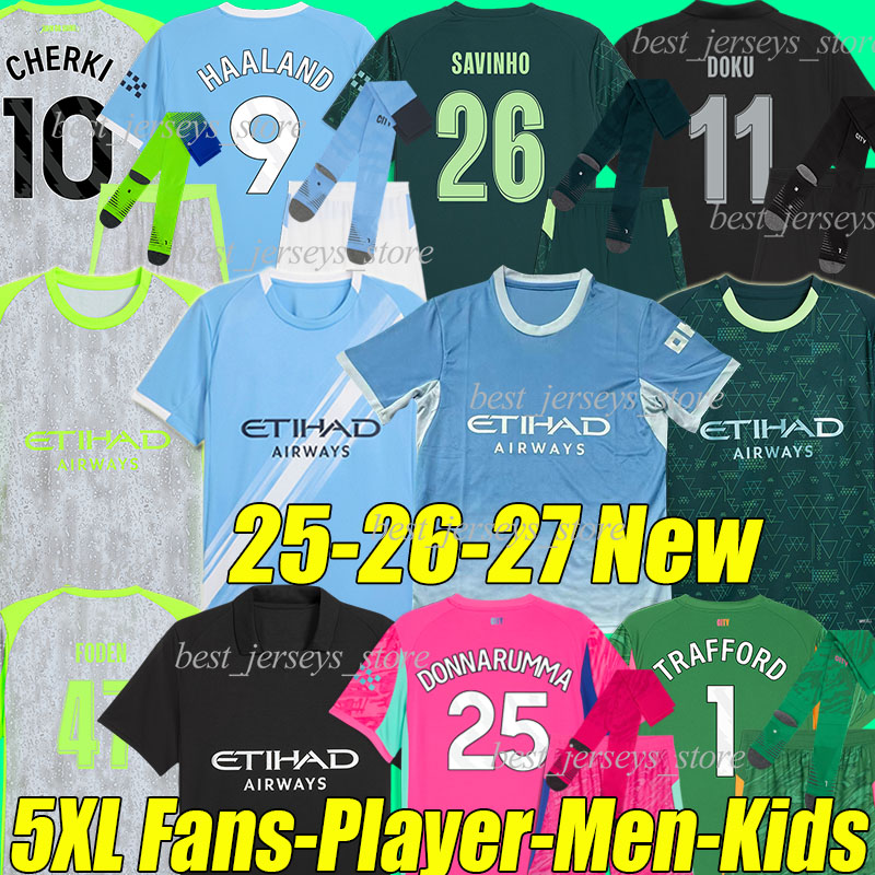 5XL 25/2026/27 HAALAND soccer jerseys FODEN DOKU SAVINHO REIJNDERS CHERKI MATHEUS N. MARMOUSH NICO MAN CITY RUBEN DONNARUMMA football shirts men kids kits socks sets