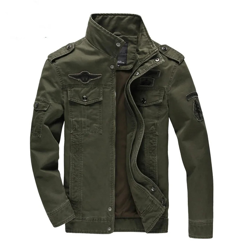Casual Army Military Jacket Men Plus Size M6XL Jaqueta masculina Air force one Spring Autumn Cargo Mens Jackets Coat 260104