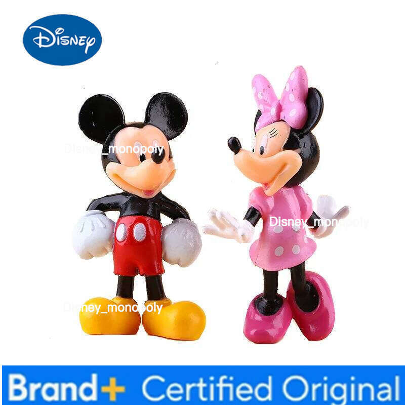 Disney Anime 4pcs/set MICKEYs & Minnie Mouse Cartoon pvc action figure doll Children toys for kids H260105