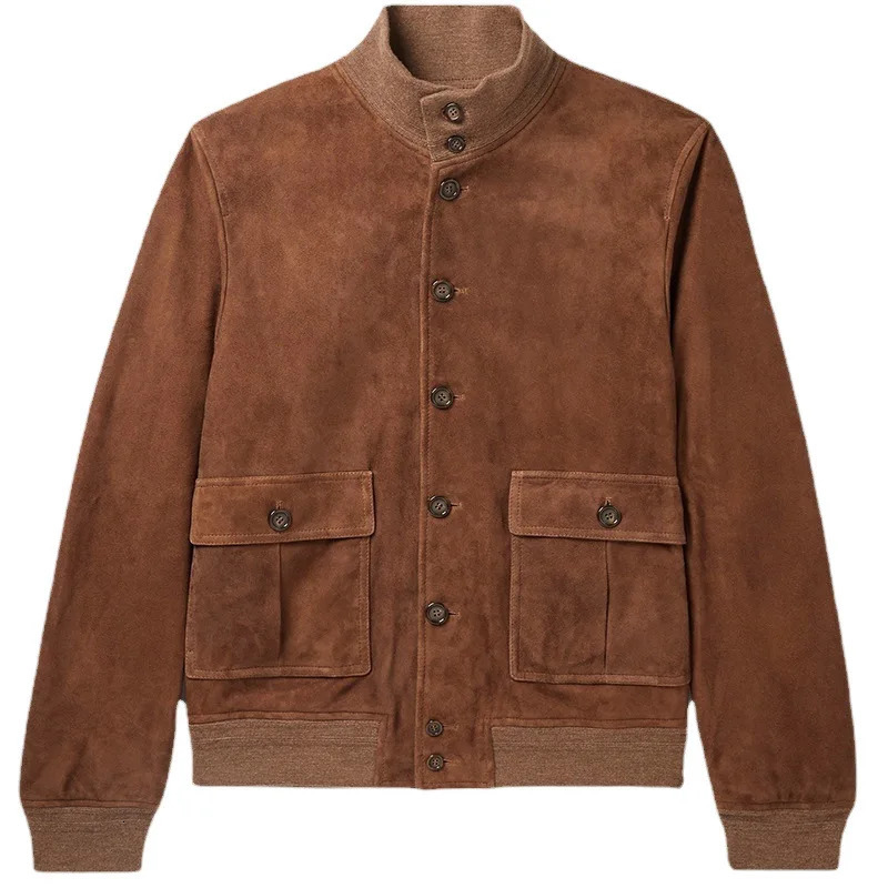 2026 European And American Autumn Winter Slim Fit Solid Color Fashion Jacket Coat Mens Trendy Foreign Trade Cross-Border 260104